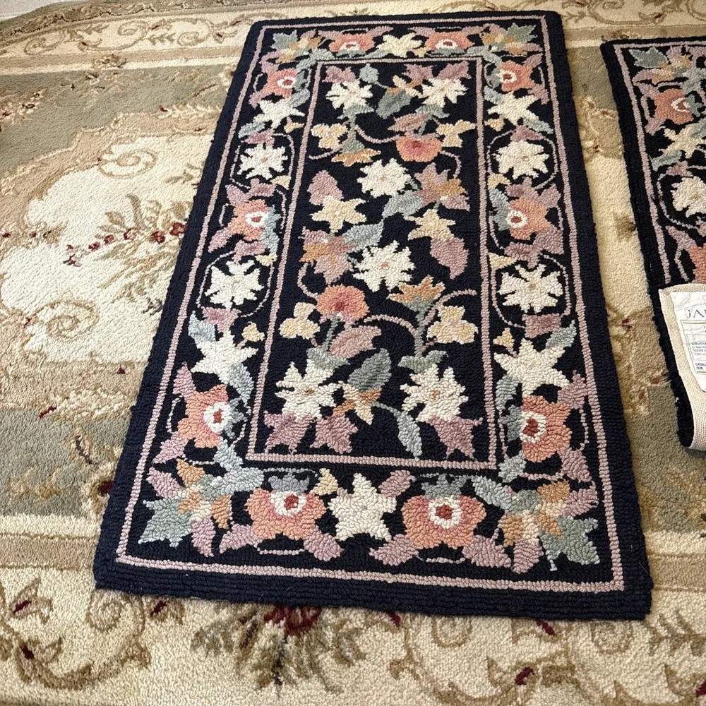 Vintage Jamestown Hand Hooked 100% Wool Rugs. 24